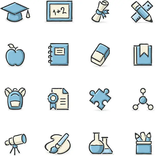 Vector illustration of Education Icons