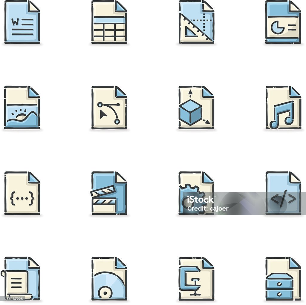 Formato de archivo iconos - arte vectorial de Formato de archivo GIF libre de derechos