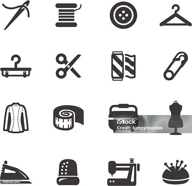 Sewing Symbols Stock Illustration - Download Image Now - Icon Symbol, Sewing, Button - Sewing Item