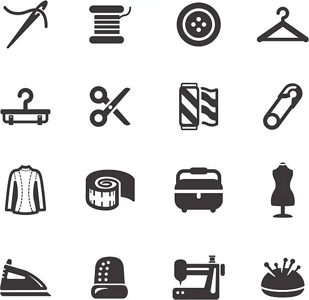 Vector illustration of Sewing Symbols