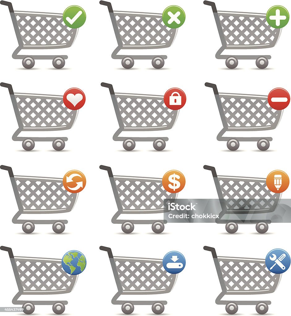 shopping cart vector icons EPS 8 and JPEG Buying stock vector