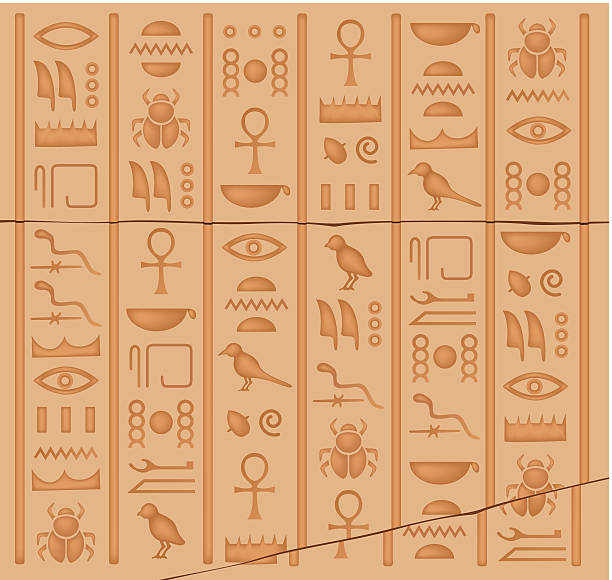 illustrations, cliparts, dessins animés et icônes de hieroglyphs - egyptian culture hieroglyphics human eye symbol