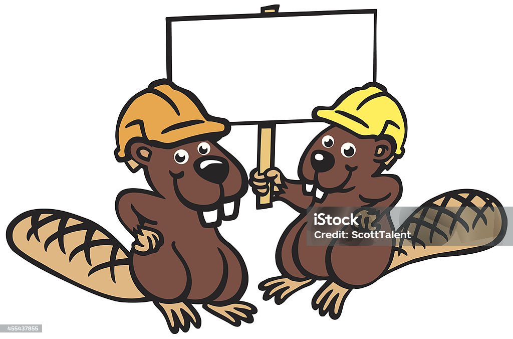 Working Beavers A construction beaver's hard at work. Please check out my other images :) Beaver stock vector