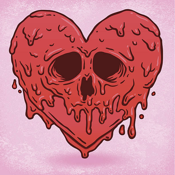 Melted Heart vector art illustration