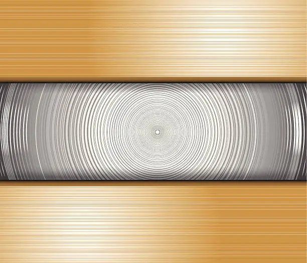 Vector illustration of Brushed Metal Title Background