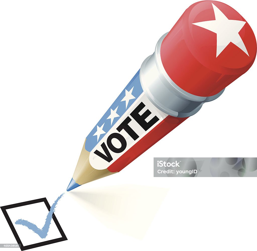 Elezione a matita - arte vettoriale royalty-free di Votazione