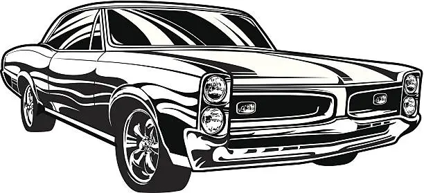 Vector illustration of Pontiac GTO