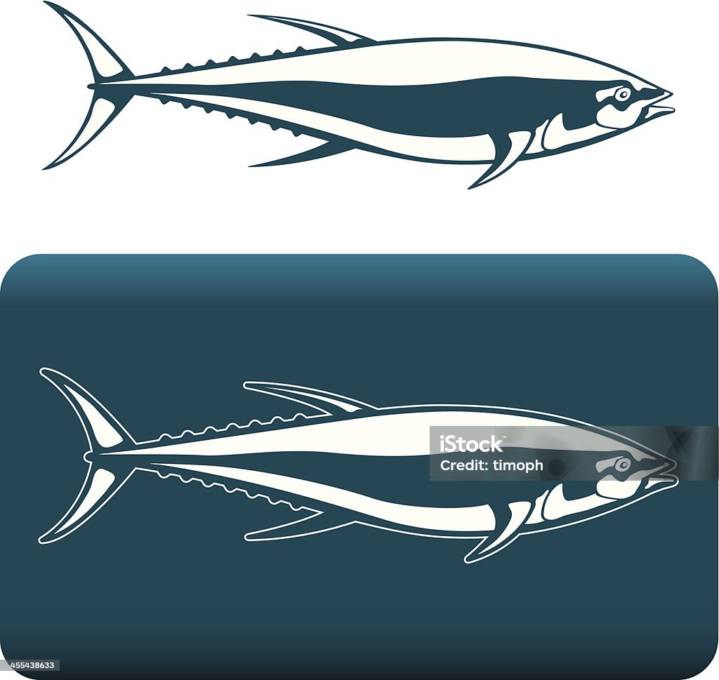 Тунец значки - Векторная графика Белый роялти-фри