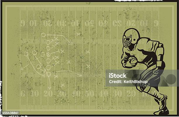 Joueur De Football Et De Champ Arrièreplan Vecteurs libres de droits et plus d'images vectorielles de Football américain - Football américain, Ballon de football américain, Fond