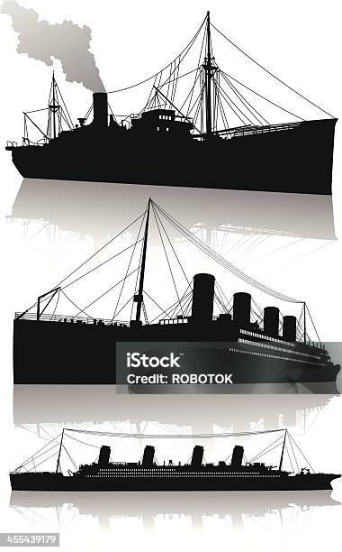 Pusta Łączących Transatlantycki Steamships Pasażera - Stockowe grafiki wektorowe i więcej obrazów RMS Titanic