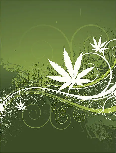 Vector illustration of Marijuana background