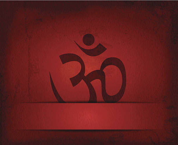 illustrazioni stock, clip art, cartoni animati e icone di tendenza di om-vettore sfondo - om symbol yoga symbol hinduism