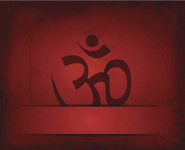 Vector illustration of Om - vector background