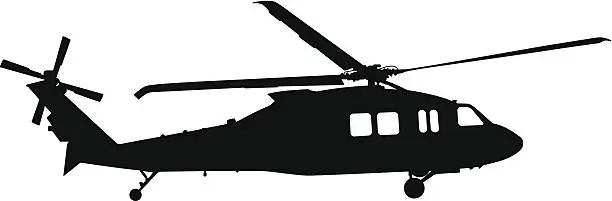 Vector illustration of Helicopter Silhouette