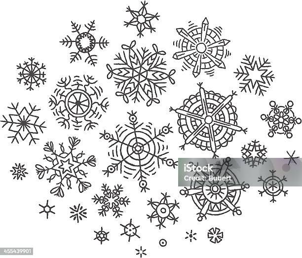 Handdrawn Snowflakes Stock Illustration - Download Image Now - Snowflake Shape, Drawing - Art Product, Doodle