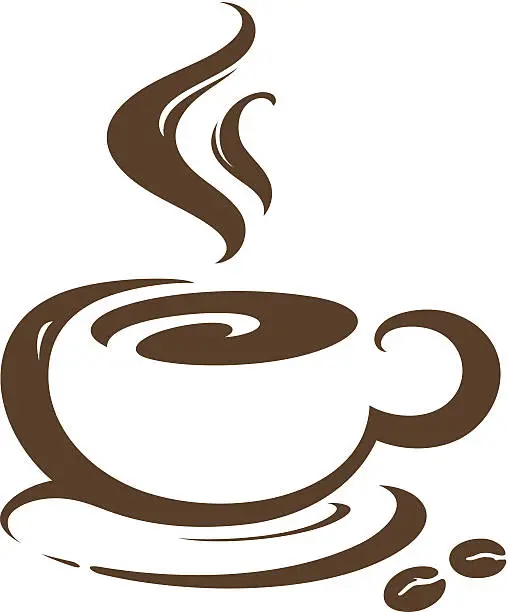 Vector illustration of hot coffee