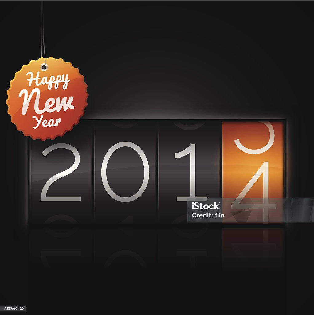 2014 년 새해 복많이 받으세요 - 로열티 프리 0명 벡터 아트
