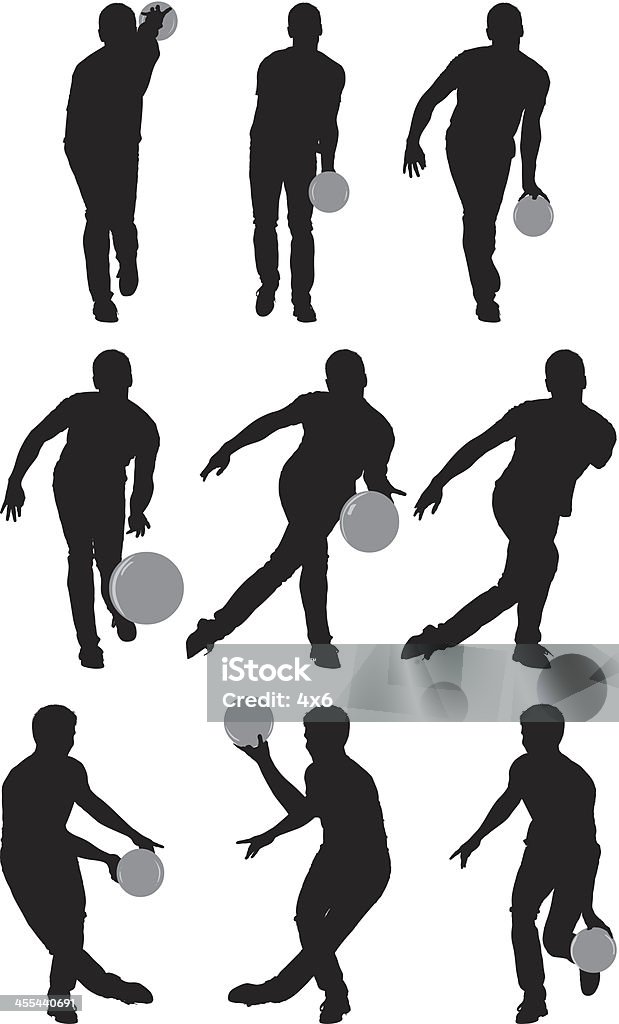 Multiple images of men bowling Multiple images of men bowlinghttp://www.twodozendesign.info/i/1.png Ten Pin Bowling stock vector