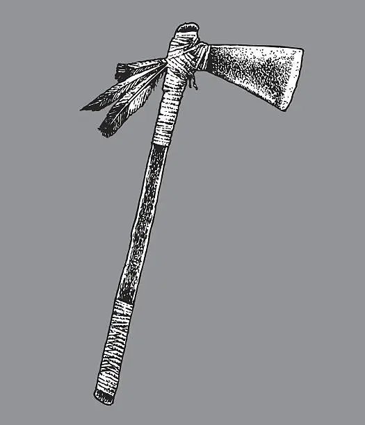Vector illustration of Tomahawk - American Indian Weapon