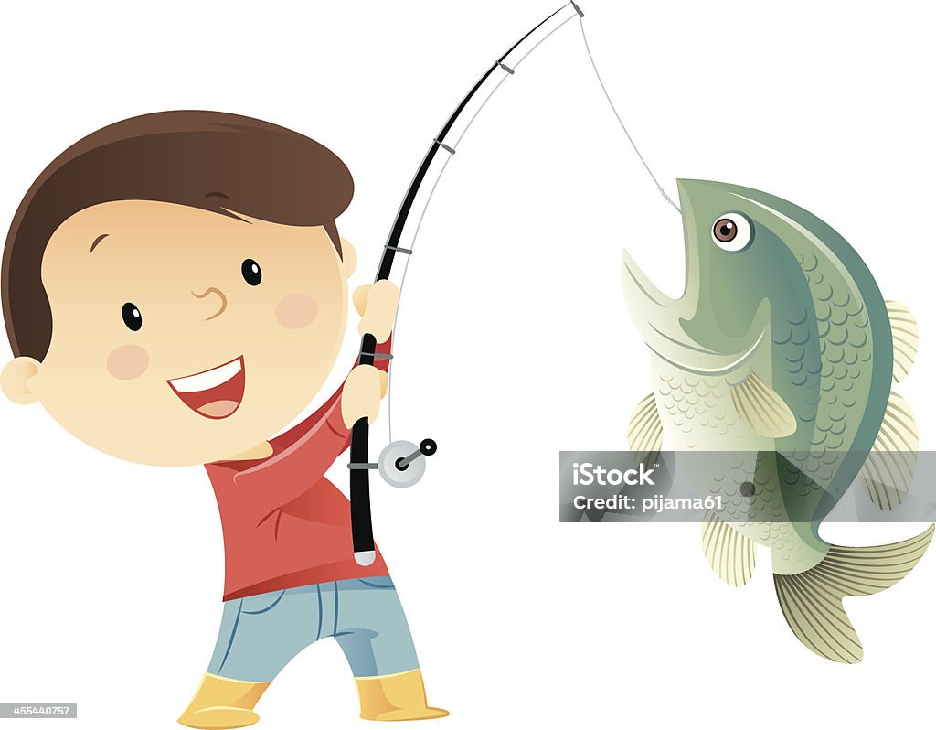 Fishing Stock Illustration - Download Image Now - Fishing, Child, Clip Art  - iStock
