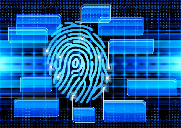 指紋 - individuality identity computer graphic forensic science点のイラスト素材／クリップアート素材／マンガ素材／アイコン素材