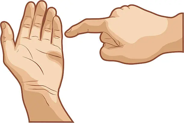 Vector illustration of Touch Screen Hands