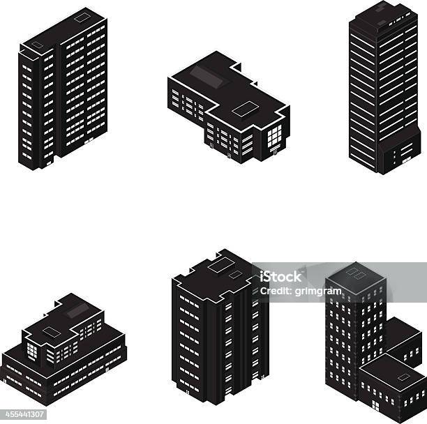 Ilustración de Isométricos Los Edificios De Apartamentos y más Vectores Libres de Derechos de Arquitectura exterior - Arquitectura exterior, Proyección isométrica, Hotel