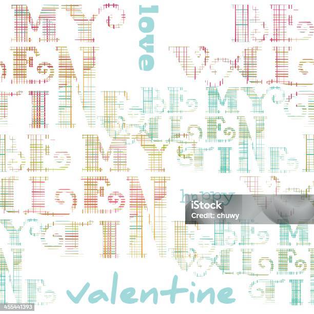 Ilustración de Patrón De San Valentín Fondo De Texto y más Vectores Libres de Derechos de Abstracto - Abstracto, Amor - Sentimiento, Cuadrado - Composición