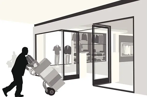 Vector illustration of Clothing Retail
