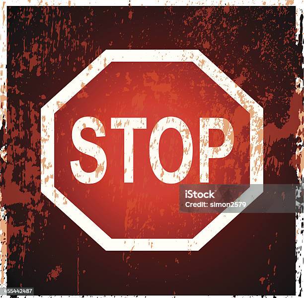 Знак Стоп — стоковая векторная графика и другие изображения на тему Stop - английское слово - Stop - английское слово, Блестящий, Векторная графика