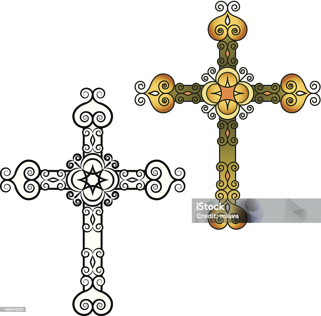 Cruz decorativa - Vetor de Arte royalty-free