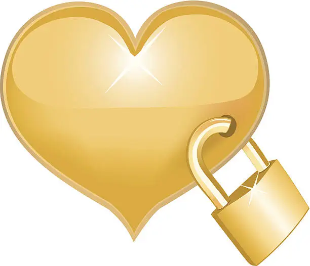 Vector illustration of Locked Heart