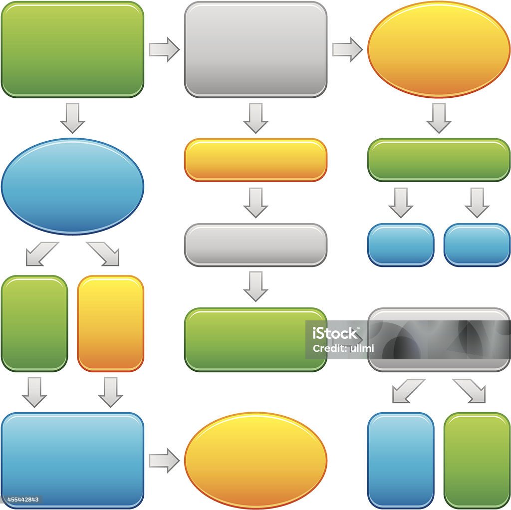 Diagramma di flusso - arte vettoriale royalty-free di Ellisse