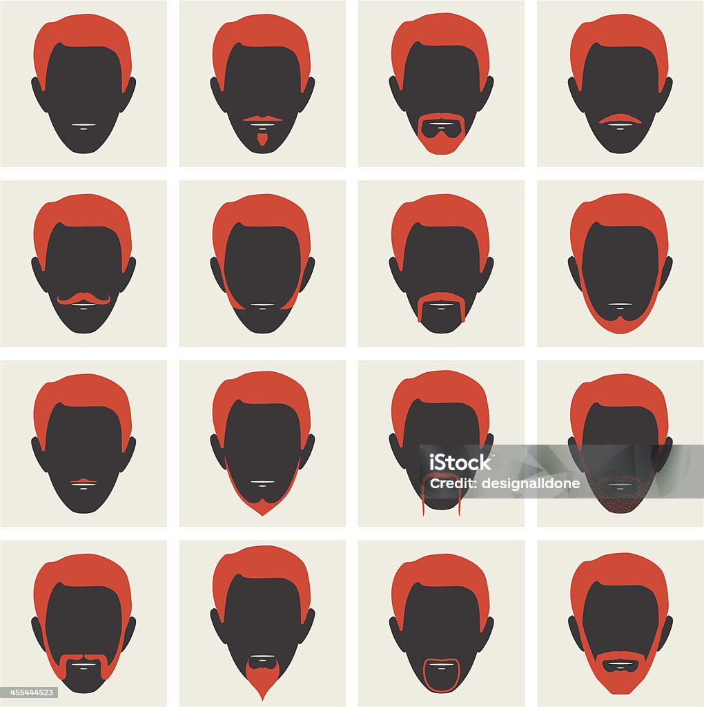 Мужчины Аватары для Волосы на лице - Векторная графика Длинные усы роялти-фри