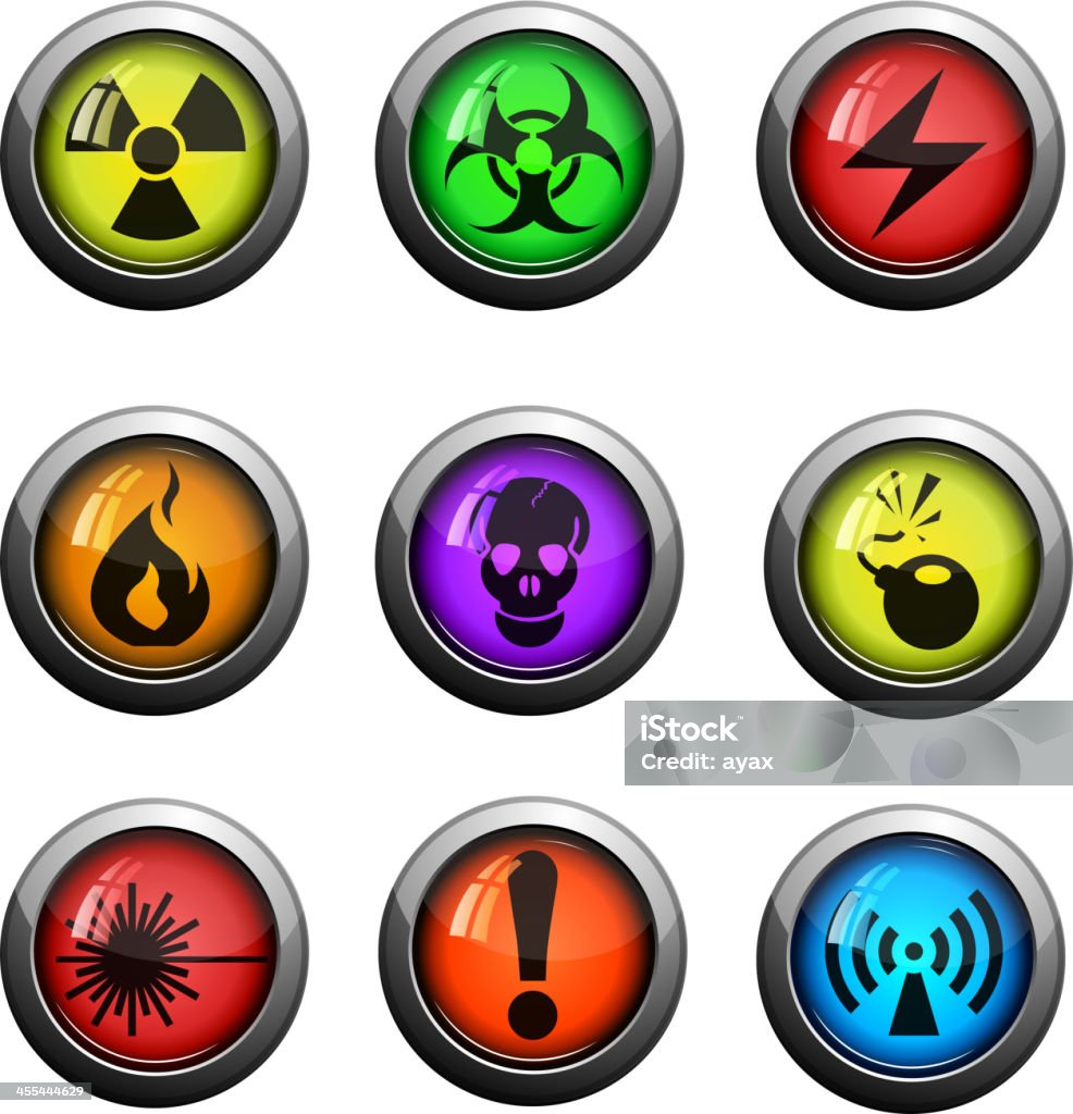 Hazard Sign Symbole - Lizenzfrei Achtung Gefahrenzone Vektorgrafik