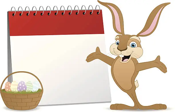 Vector illustration of Easter Calendar