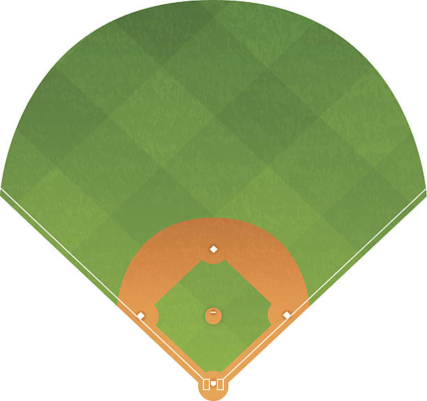 Baseball Diamond Baseball diamond with copy space. EPS 10 file. Transparency used on highlight elements. spring training stock illustrations