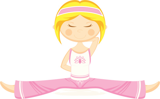Cute Cartoon Yoga Girl Stock Illustration - Download Image Now - Girls, Yoga,  Balance - iStock