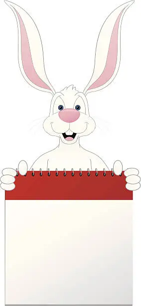 Vector illustration of Easter Bunny Calendar