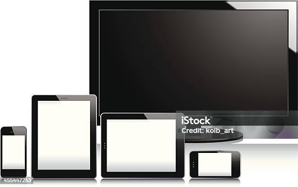 Vetores de Tv Smartphones E Tablets e mais imagens de Mesa digital - Mesa digital, Equipamento, Telefone