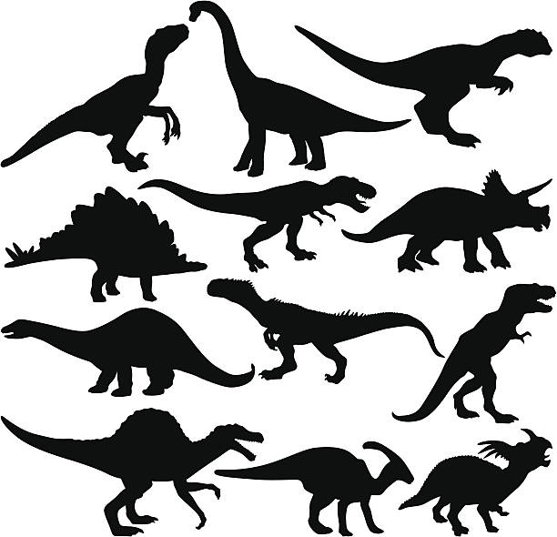 bildbanksillustrationer, clip art samt tecknat material och ikoner med dinosaurs - krita mesozoikum