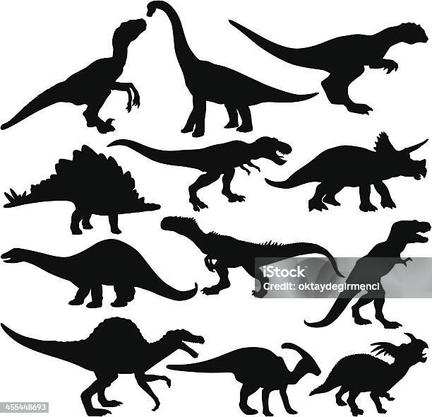 Dinosaurs Stock Illustration - Download Image Now - Dinosaur, In Silhouette, Tyrannosaurus Rex