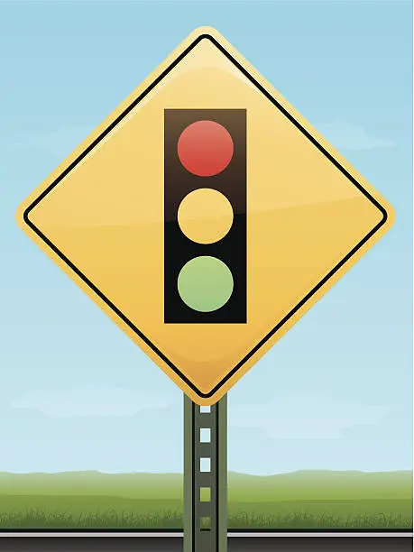 Vector illustration of Traffic Light Sign
