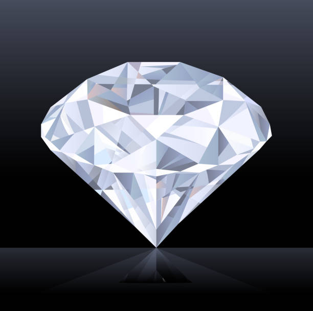 きらめくダイヤモンド形のジュエリーで光沢のあるクリスタル貴石の宝石の宝物 - diamond shaped点のイラスト素材／クリップアート素材／マンガ素材／アイコン素材