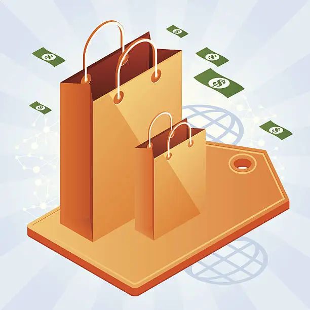 Vector illustration of Internet shopping