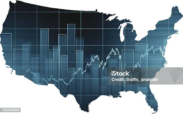 Giełda Wykres W Stanach Zjednoczonych - Stockowe grafiki wektorowe i więcej obrazów USA - USA, Ekonomia, Dane