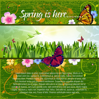 Beautiful Spring background,all elements are in separate layers and grouped. this is EPS 10 file, used effects, Gaussian blur,feather and transparencies. Please visit my portfolio for more options.