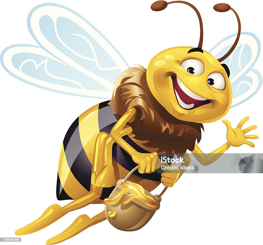Flying Bee - Векторная графика Пчела роялти-фри