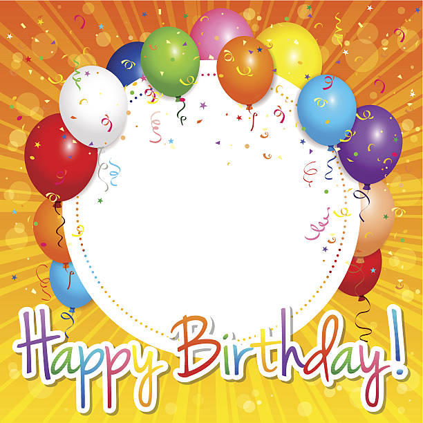 ilustrações, clipart, desenhos animados e ícones de cartão de feliz aniversário - birthday card confetti invitation party