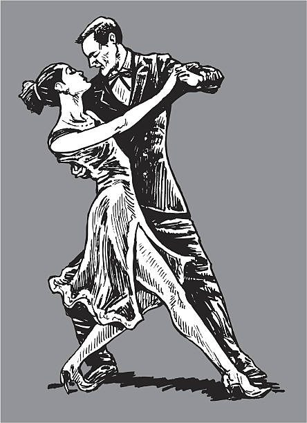 ilustraciones, imágenes clip art, dibujos animados e iconos de stock de bailarines de tango - tango